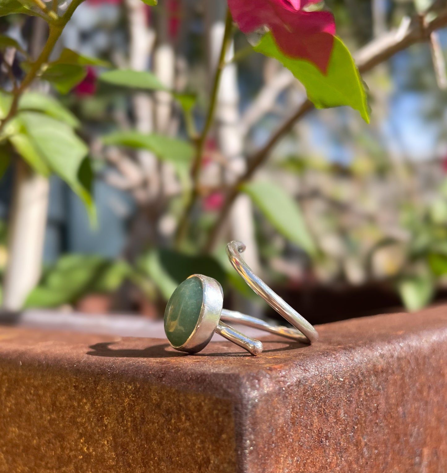 One of a Kind Chrysoprase Elements Ring